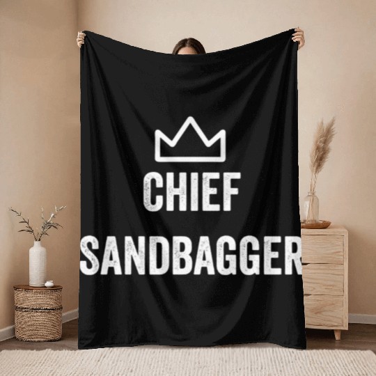 Chief Sandbagger Golf Meme BJJ Chess Sandbag Throw Blankets