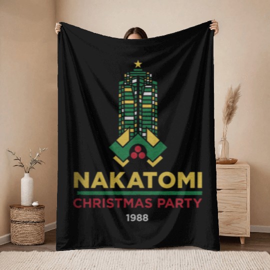 Die Hard Nakatomi Christmas Party 1988 Throw Blankets