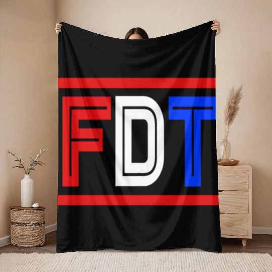 Biden Kamala Funny Anti Trump FDT Donald Trump Throw Blankets