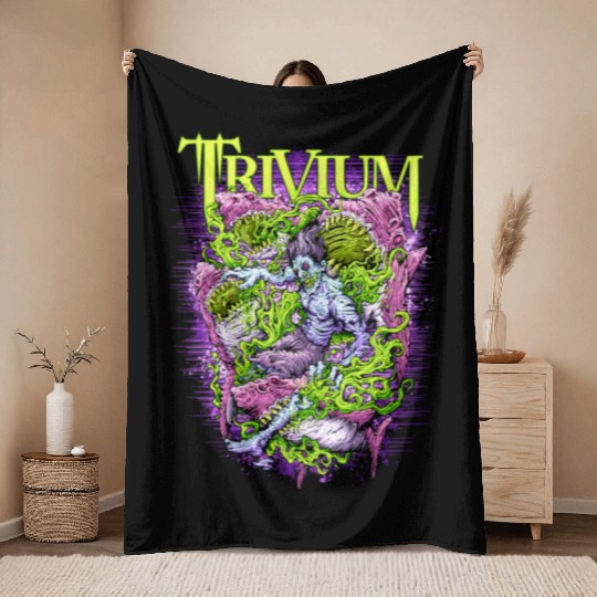 Music Heavy Metal Band Music Throw Blankets