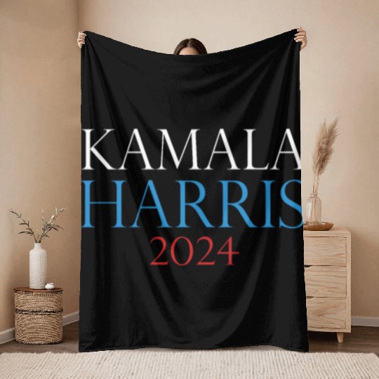 Kamal Harris 2024 Election Presidential Republican Throw Blankets