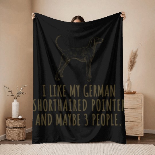 German Shorthaired Pointer Dog Throw Blankets