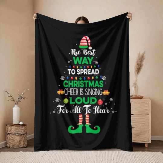 Elf Christmas Pajama The Best Way To Spread Christ Throw Blankets