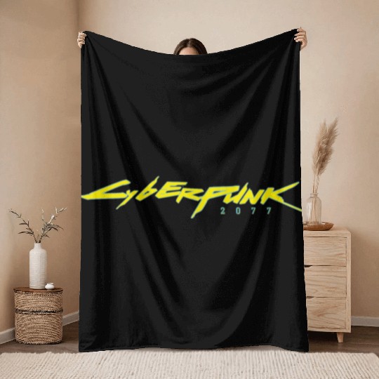 best selling CybERPuNK 2077 Throw Blankets,free hugs shi