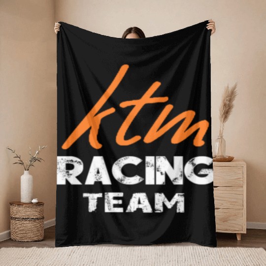 Ktm Racing Team Throw Blankets