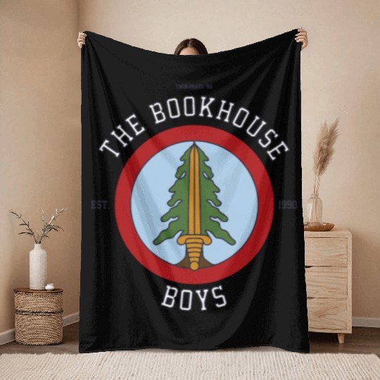 Twin Peaks The Bookhouse Boys Est 1990 Logo Throw Blankets