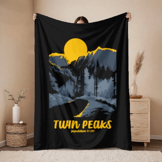 Twin Peaks Welcome To Twin Peaks Poster Throw Blankets