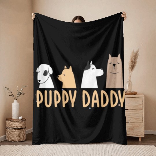 Mens Gay Puppy Daddy Pup Play Fetish Kink BDSM Throw Blankets