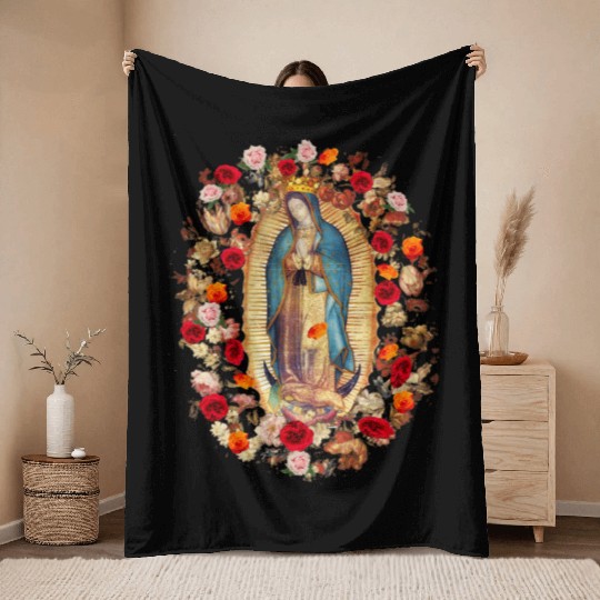 Our Lady Of Guadalupe Mexico Virgin Mary Tilma Pro Throw Blankets