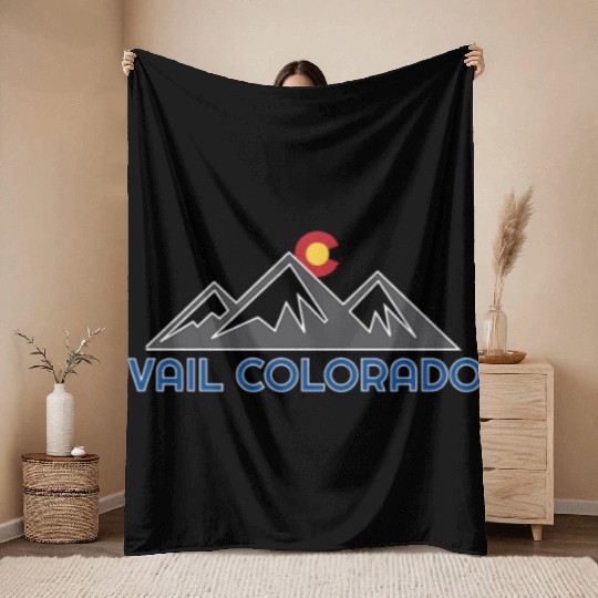 Vail Colorado Rocky Mountain Throw Blankets