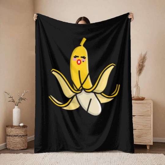 Marilyn, Monroe sexy banana blowing skirt up pun Throw Blankets