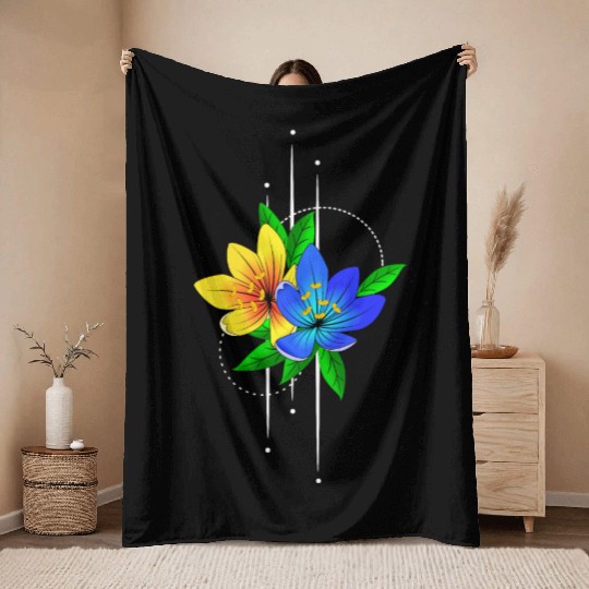Lily flowers planting garden Throw Blankets