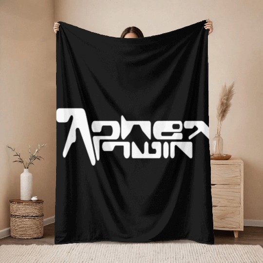 Aphex Twin Logo Throw Blankets