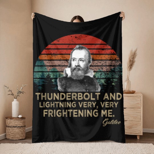 Thunderbolt and lightning Galileo Astronomy Throw Blankets