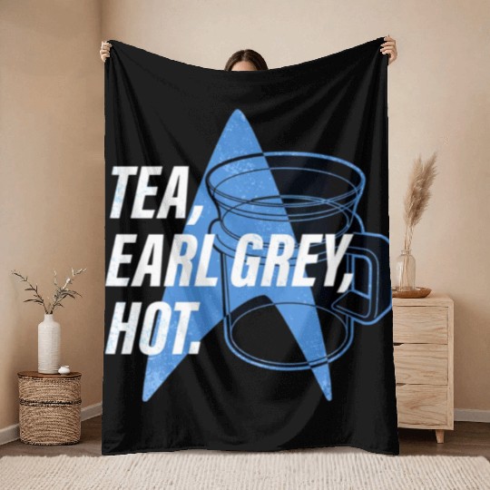 Next Generation Tea Earl Grey Graphic Throw Blankets