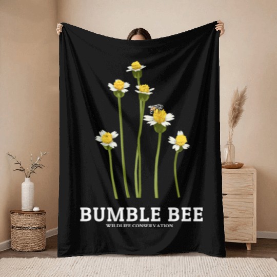 Bumble Bee Throw Blankets