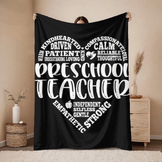Preschool Teacher, Pre K teacher Throw Blankets