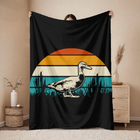 Duck hunting animal welfare gift idea Throw Blankets