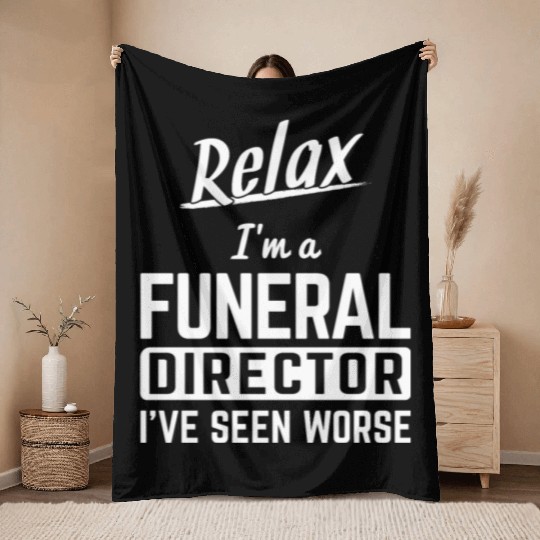 Funeral Director Director Throw Blankets