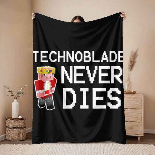 Technoblades Never Dies Video Game Gaming Throw Blankets