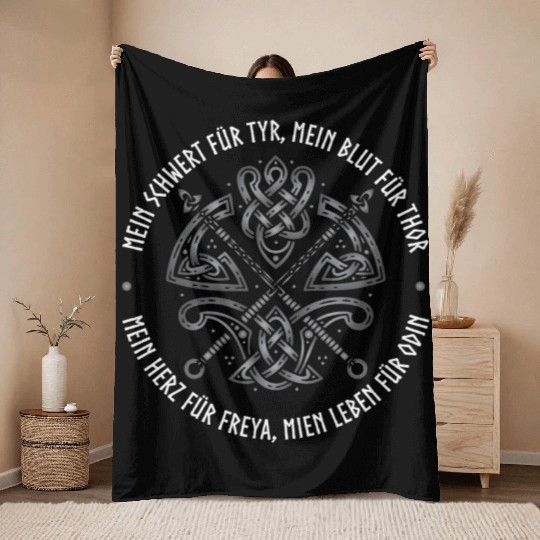 Vikings, Old Norse Quotes, Viking & Valhalla Throw Blankets