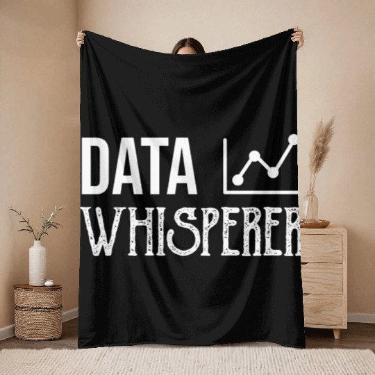 Data Whisperer Funny Software Computer Engineering Throw Blankets