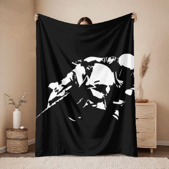 Sportbike Racing Motorcycle Throw Blankets