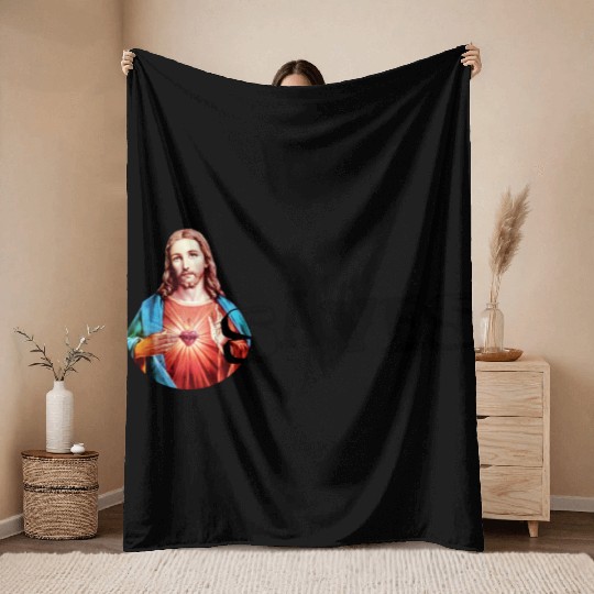 JESUS SAVES | Jesus Christ | Jesus Christus Throw Blankets
