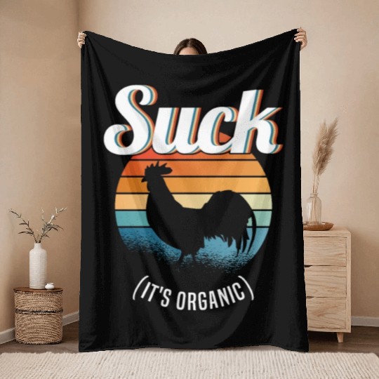 Suck Cock Hahn Gay Pride Gay Gay Funny Throw Blankets
