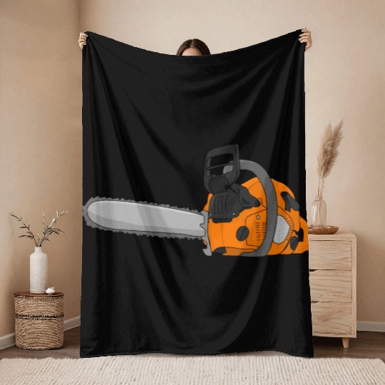 chainsaw Throw Blankets
