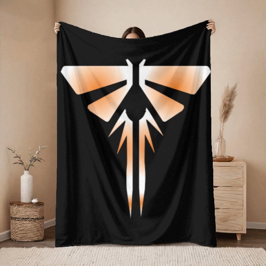 The Last of Us Fireflies Logo Graffiti Throw Blankets