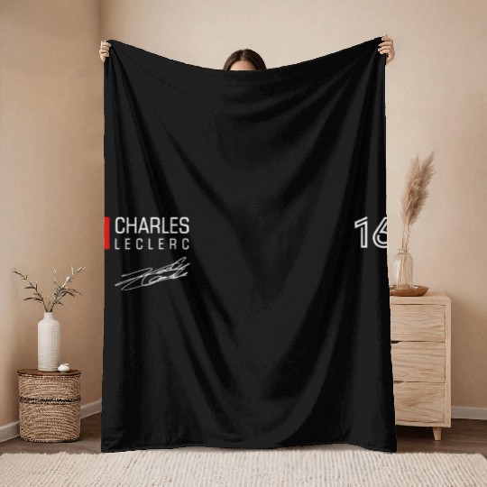 Charles Leclerc Throw Blankets