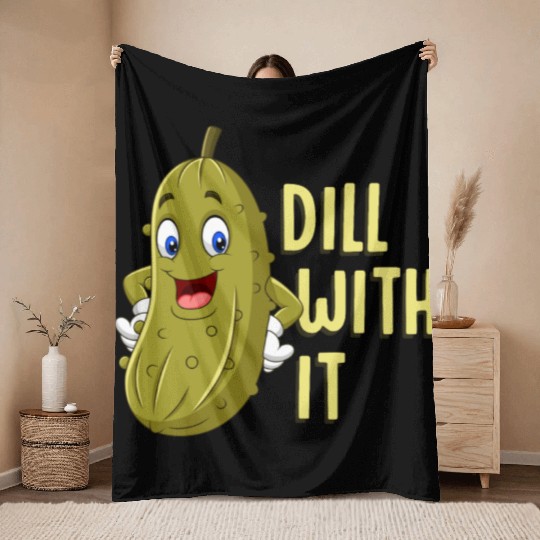 Pickles, Pickles Pickle, Food Throw Blankets