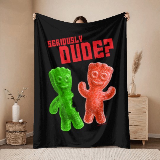 Sour Patch Kids Candy Bite Me Throw Blankets