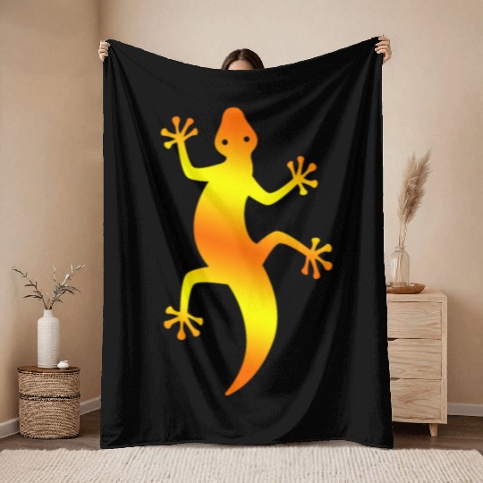 Southwestern Lizard Throw Blankets