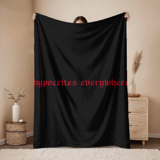 Hypocrites Aesthetic Clothing Soft Grunge Minimal Throw Blankets
