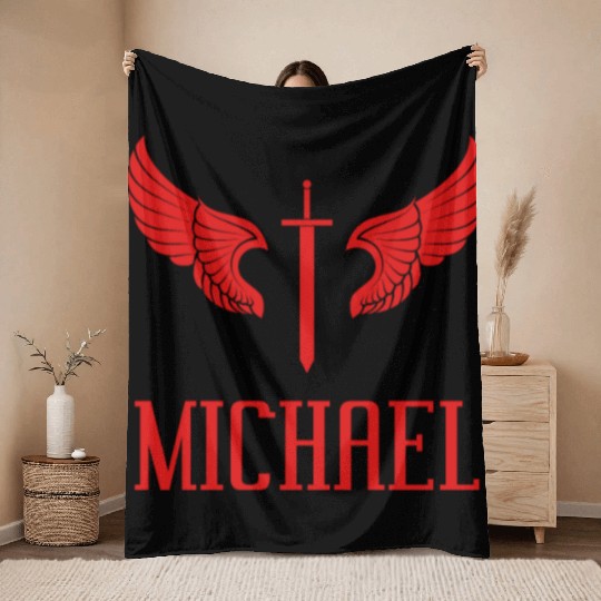 The Archangel St. Michael Throw Blankets
