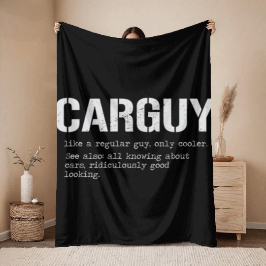 Car Guy Throw Blankets