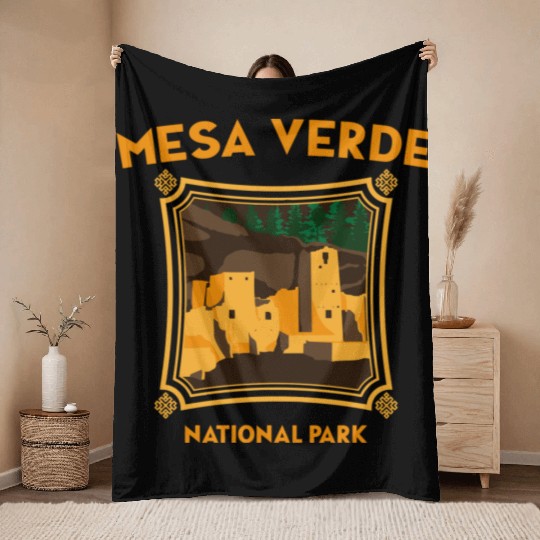 Mesa Verde National Park Novelty Graphic Design Throw Blankets