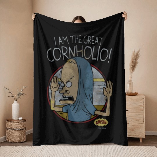 Beavis And Butt-Head Beavis I Am The Great Cornhol Throw Blankets