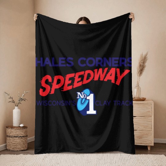 Hales Corners Speedway Throw Blankets