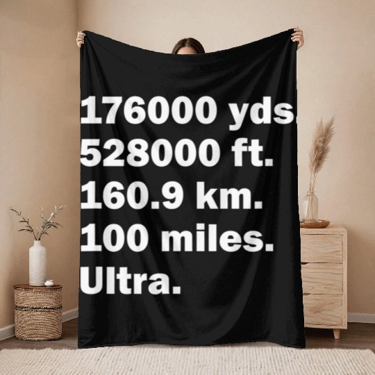 100 mile race Ultra marathon finisher T Throw Blankets