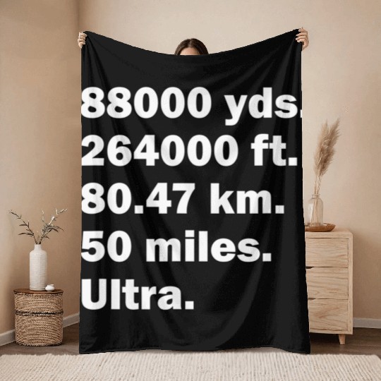 50 mile race Ultra marathon finisher T Throw Blankets