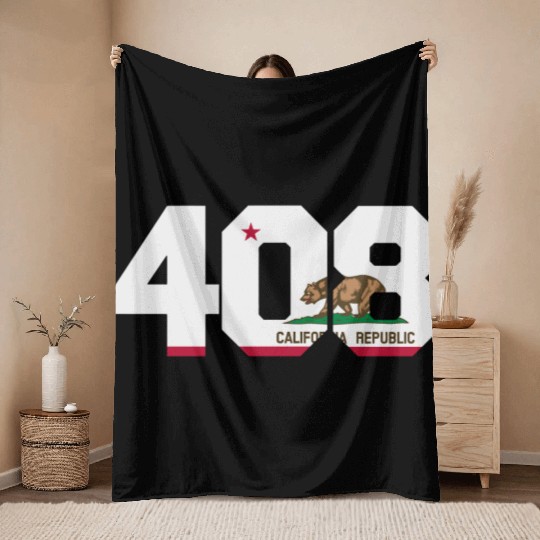 Area Code 408 San Jose California Throw Blankets