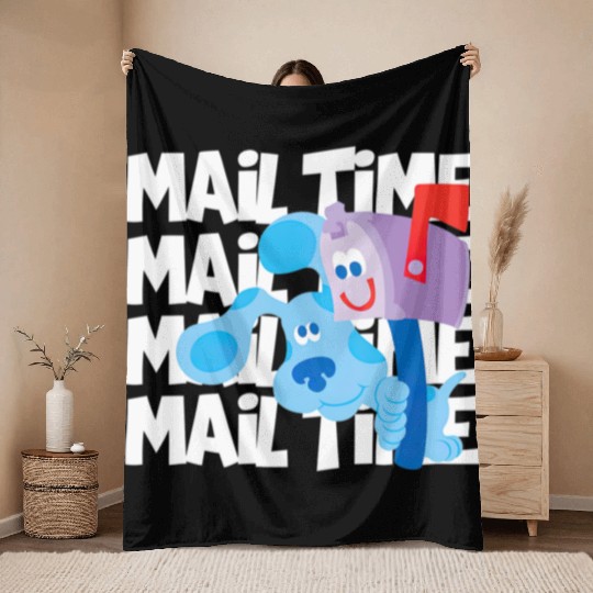 Mail Time With Blues Clues Throw Blankets