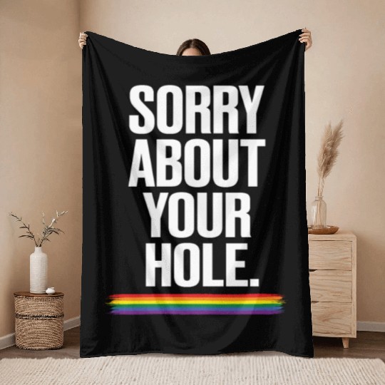 Gay Couple Homosexual LGBTQ Queer Pride Throw Blankets