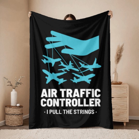 Air Traffic Controller ATC Air Traffic Control Throw Blankets