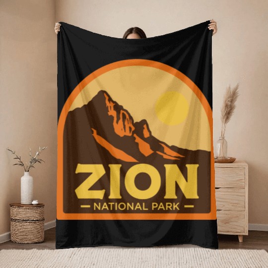 zion national park Throw Blankets