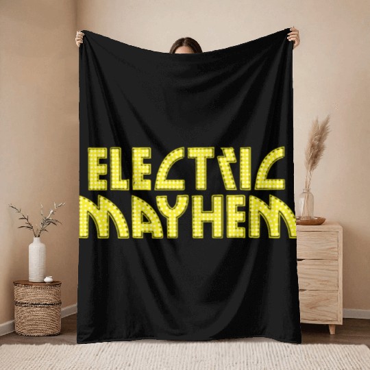 Electric Mayhem Throw Blankets
