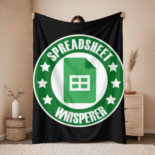 Spreadsheet Whisperer Excel Accountant Accounting Throw Blankets